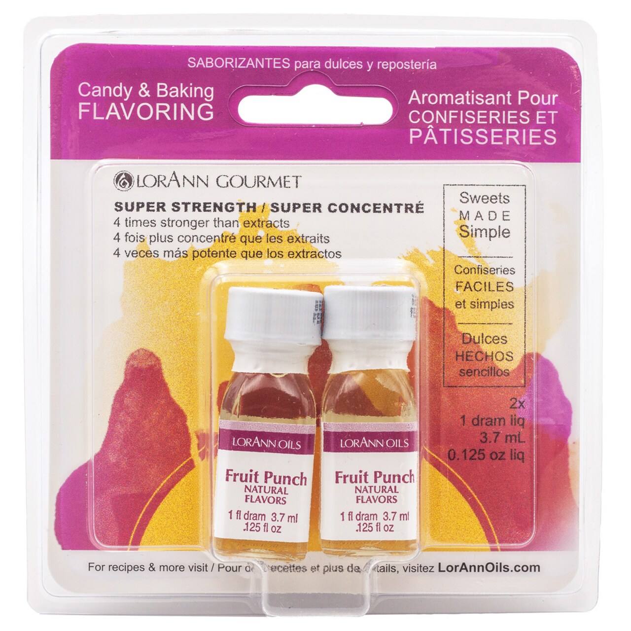 LorAnn Oils Fruit Punch Super Strength Flavor, 1 Dram Twin Pack